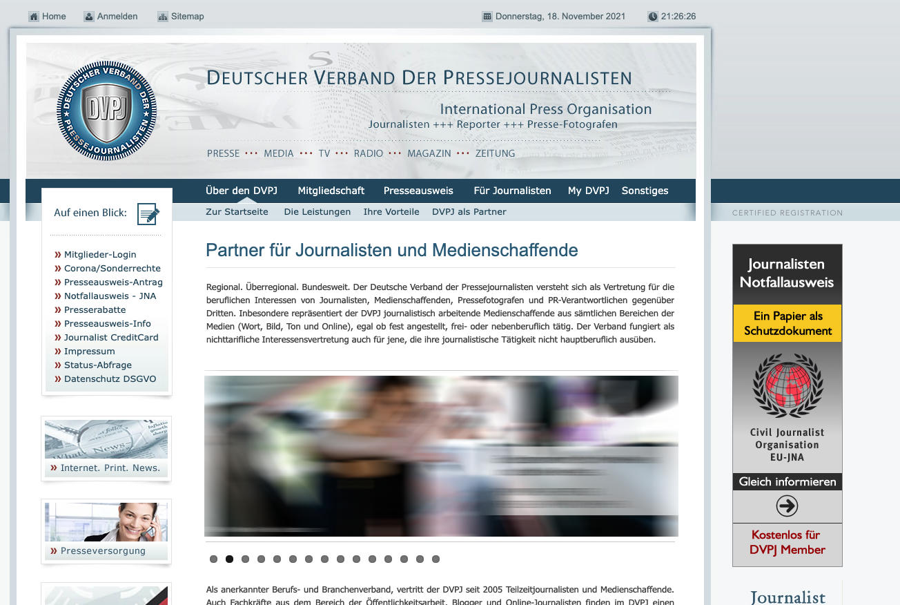 Warnung vor DVPJ „Deutscher Verband der Pressejournalisten“ – So leichtsinnig kann man sich täuschen lassen!